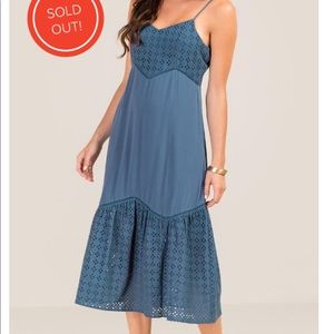 Malaya Eyelet Midi Dress
